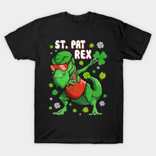 Dabbing Dinosaur Patrick's Day T-Shirt